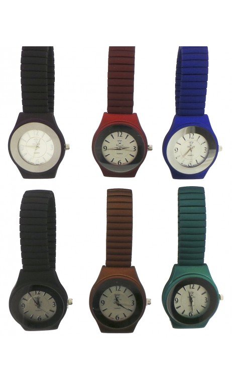 Reloj Metálico Correa Extensible De Colores